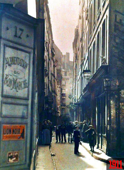 Сравнение Парижа в начале XX века и в наши дни (20 фото)