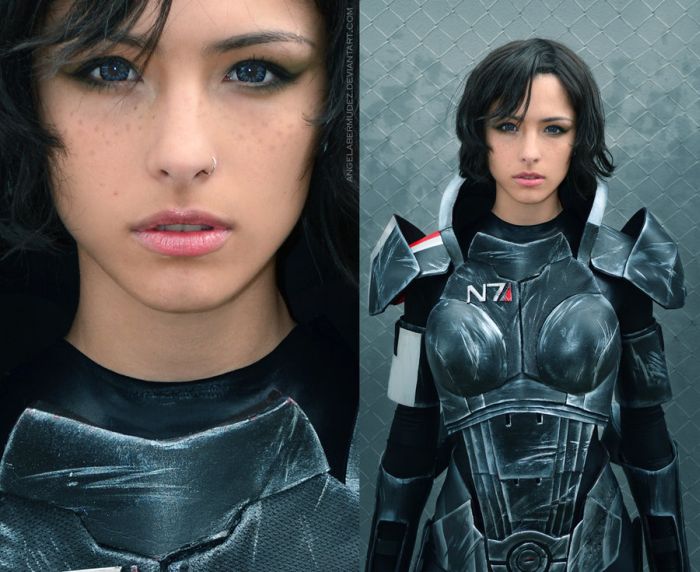 Крутой косплей костюм из игры Mass Effect (7 фото)