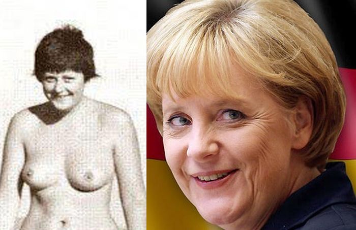 Нудистские фотографии голой Ангелы Меркель (3 фото) .