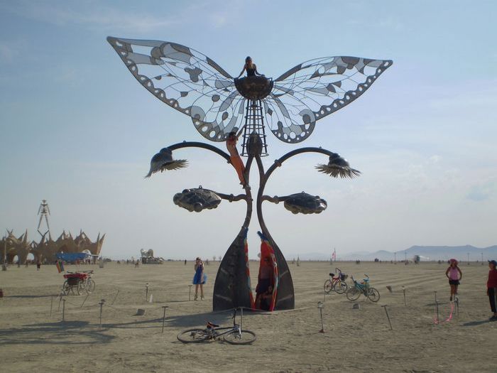 Обнаженные девушки с фестиваля "Burning Man". НЮ (25 фото)
