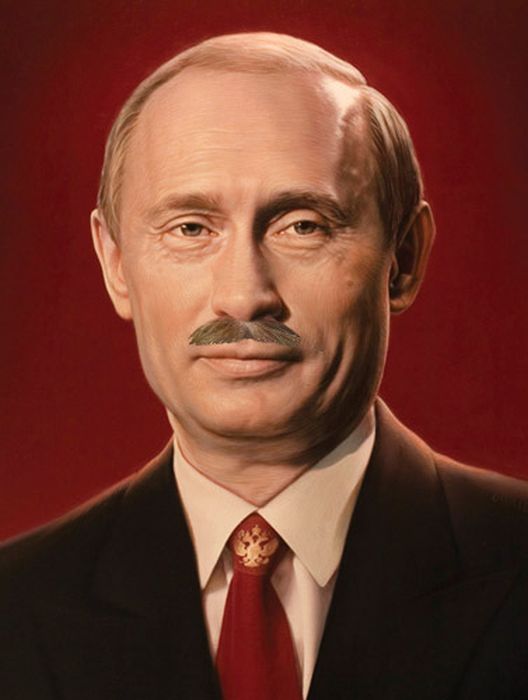 Необычный сайт фанатов Путина с усами (43 фото)