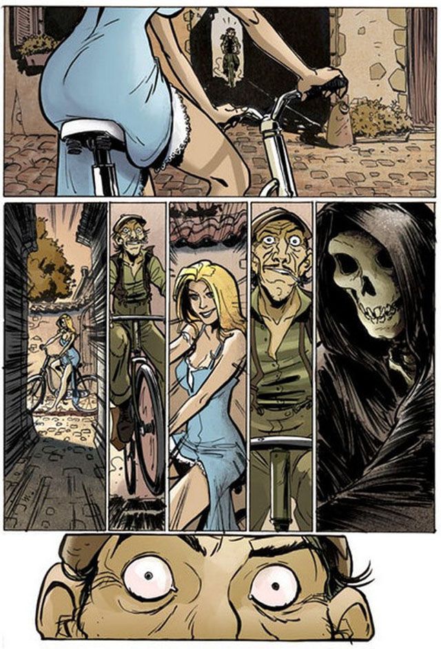 Философский комикс про велосипедиста (10 картинок)