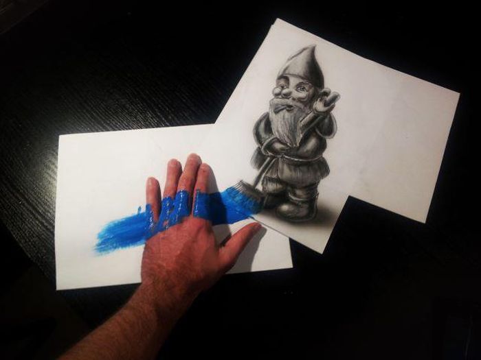 3D рисунки на плоской бумаге (41 фото)