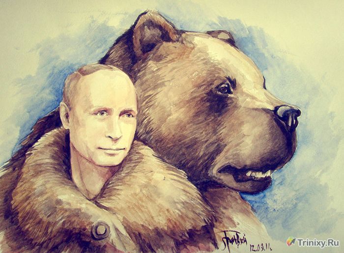 Зарубежные карикатуры Владимира Путина (25 фото)