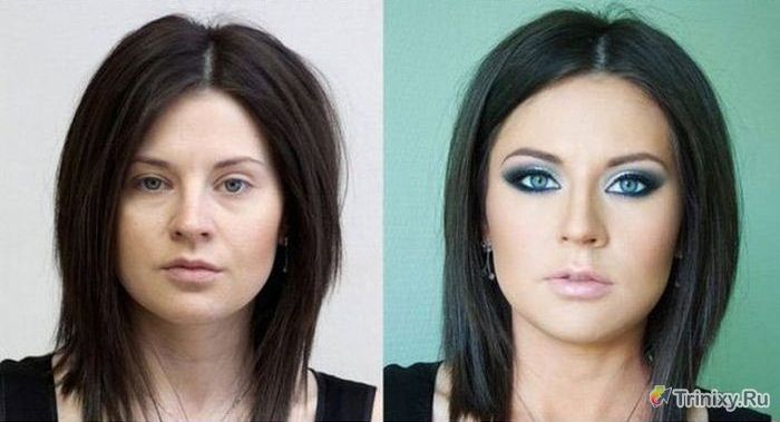 Стриптизерши "до и после макияжа" (12 фото)