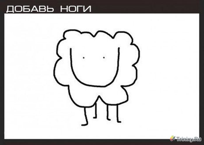 Учимся рисовать овцу (6 картинок)