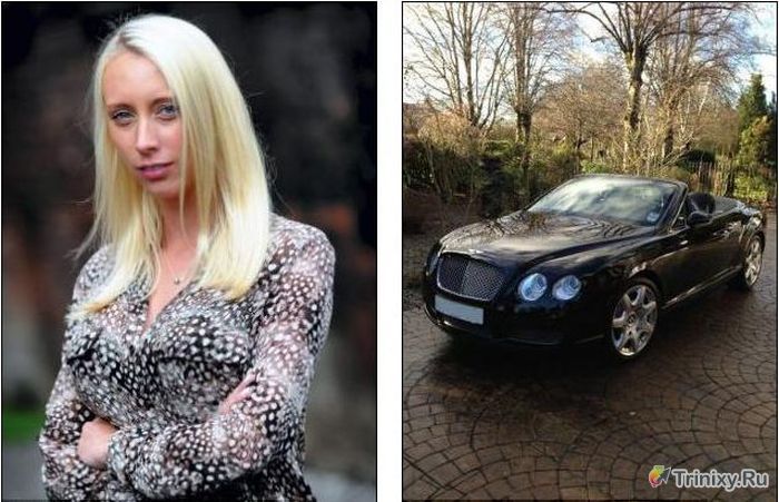 Девушка сдала свой Bentley на автомойку (4 фото)