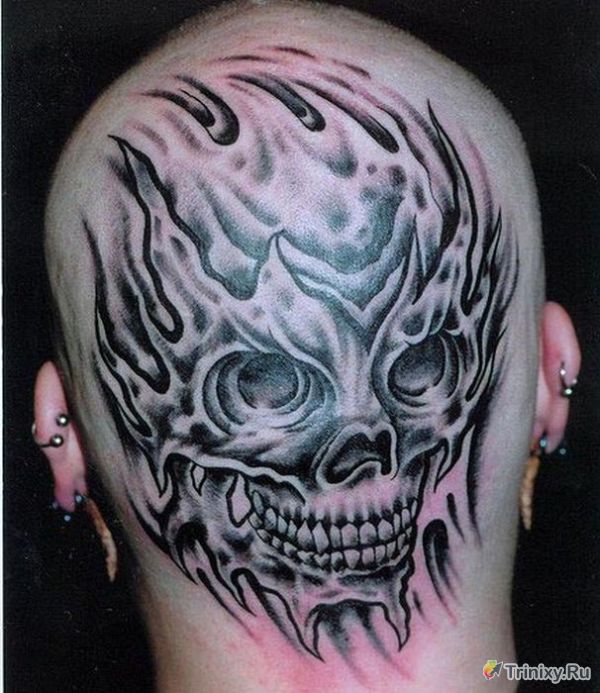 Татуировки на голове.
