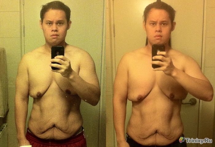 "До и после" трансформации тела (4 фото)