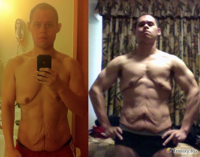 "До и после" трансформации тела (4 фото)