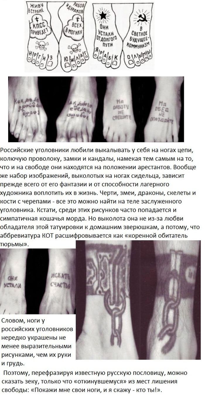 Расшифровка татуировок осужденных
