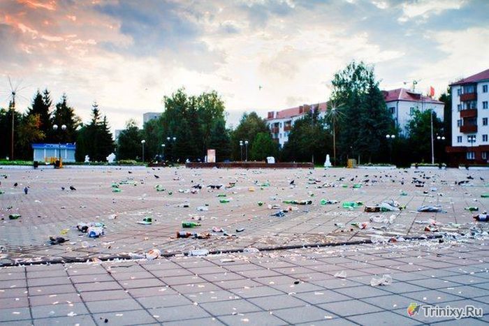 Последствия дня города в Солнечногорске (10 фото)