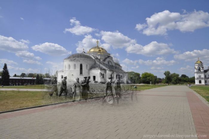 Брестская крепость "тогда и сейчас" (27 фото)