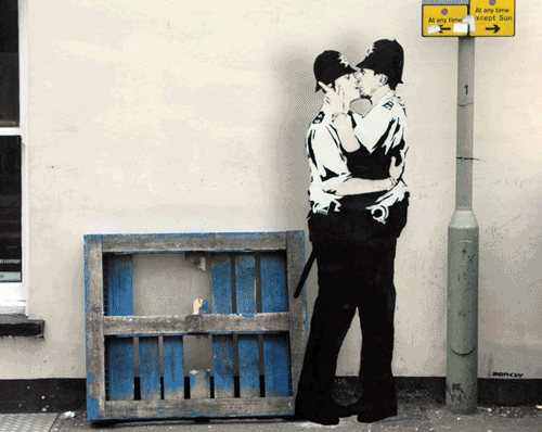 Удивительные живые граффити от мастера Бэнкси (28 фото)