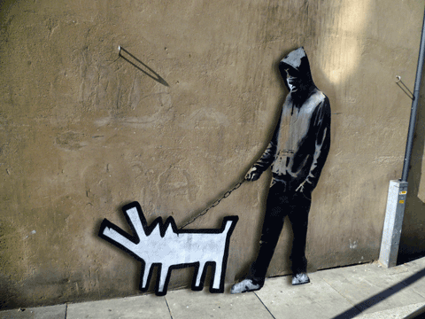 Удивительные живые граффити от мастера Бэнкси (28 фото)