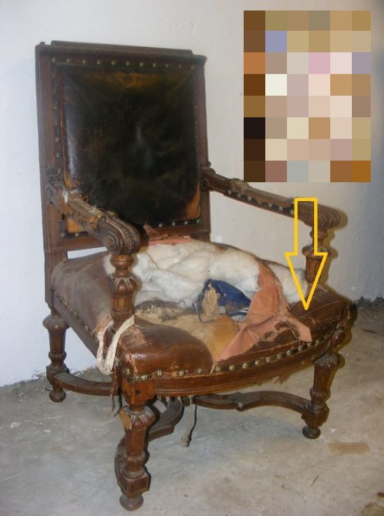 Необычная находка в старом стуле (3 фото)