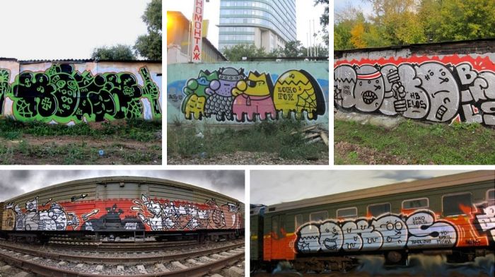 Фотографии из соц профилей российских граффити-художников (23 фото)