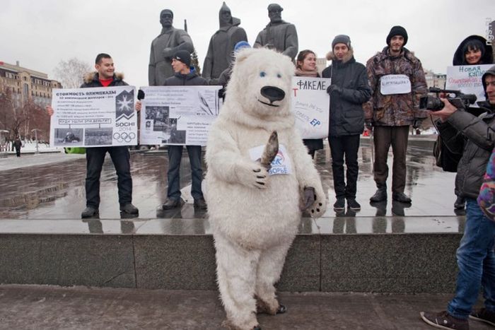 Передача Олимпийского огня в Новосибирске (6 фото + 2 видео)