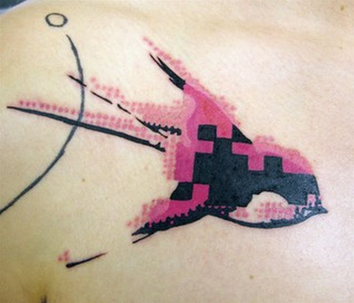 Необычные пиксельные татуировки (31 фото)