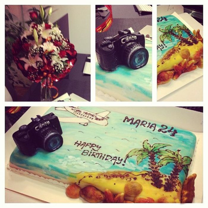 Торт на день рождения (2 фото)