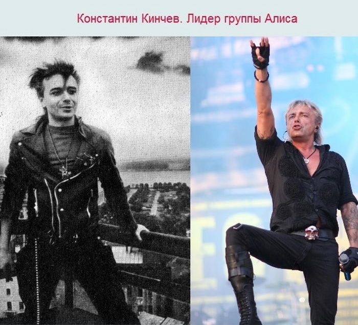Солисты российских рок-групп в стиле "тогда и сейчас" (7 фото)