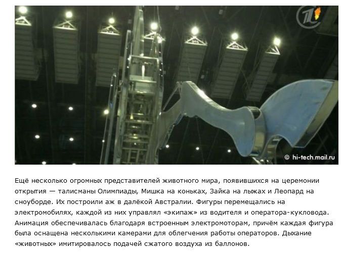 Интересные факты об открытии Олимпиады 2014 в Сочи (22 фото)