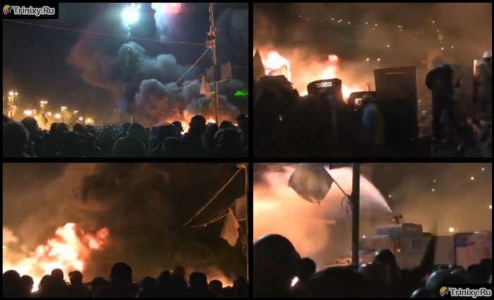 Масштабные беспорядки в центре Киева 18 февраля 2014 года (70 фото + 4 видео)