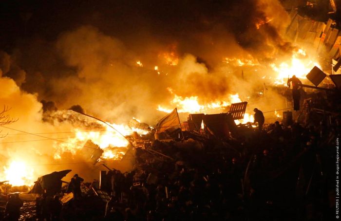 Масштабные беспорядки в центре Киева 18 февраля 2014 года (70 фото + 4 видео)
