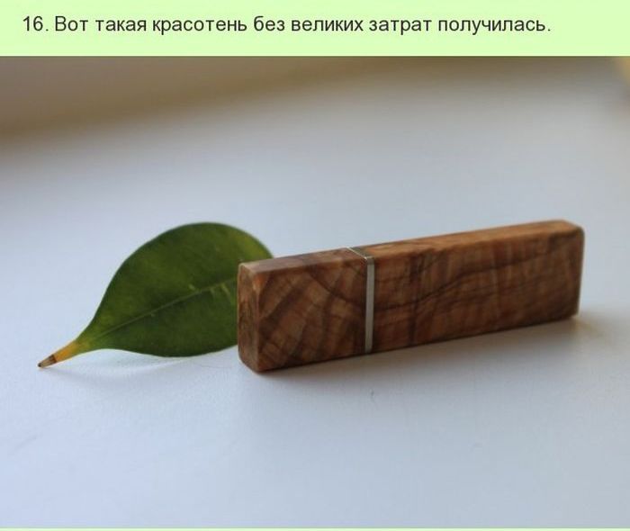 Необычная USB-флешка из дерева своими руками (18 фото)