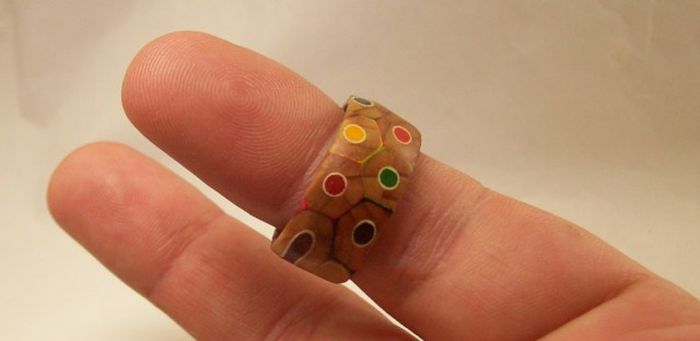 Необычное кольцо из карандашей своими руками (14 фото)