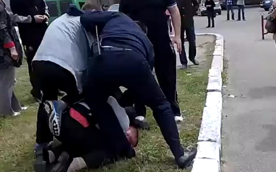 Задержание вандала в Кишиневе в День Победы