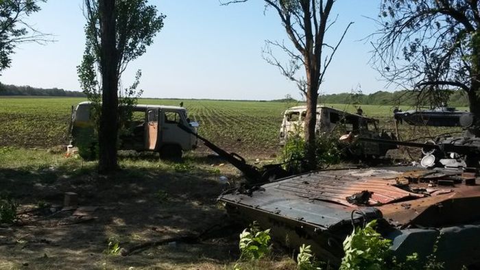 Нападение на блокпост украинской армии в Донецкой области (5 фото + видео)