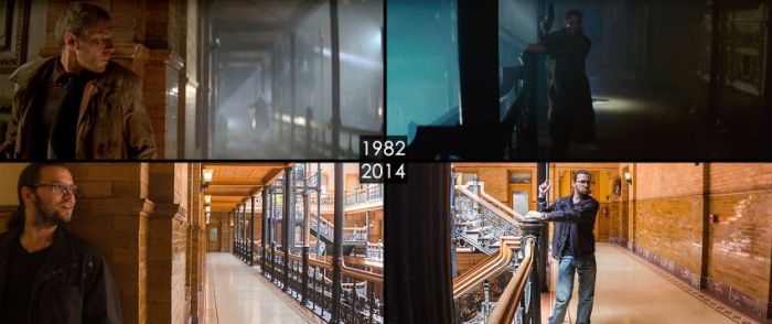 Места из голливудских кинофильмов в стиле "тогда и сейчас" (16 фото)