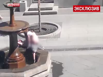 Влюбленная парочка занялась сексом в фонтане на глазах у прохожих в Самаре (3.6 мб)