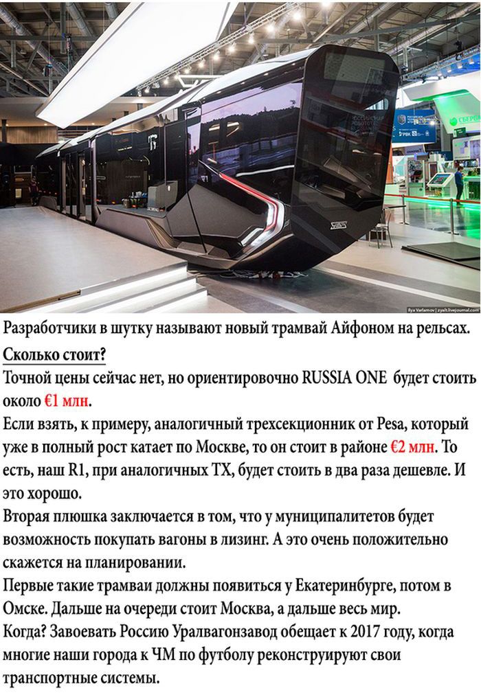 Российский проект городского трамвая будущего R1 (18 фото)
