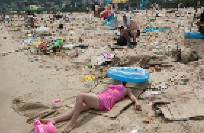 Пляжи Китая, превратившиеся в свалки мусора (16 фото)