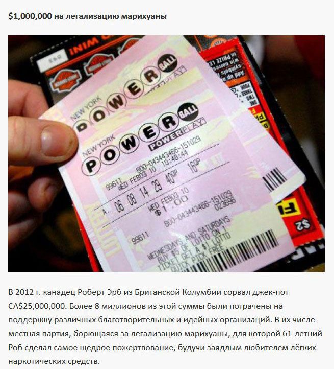 Самые необычные способы потратить лотерейный джекпот (5 фото)