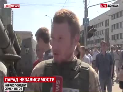 "Марш военнопленных" в Донецке на день независимости Украины - видео 2 (22.0 мб)