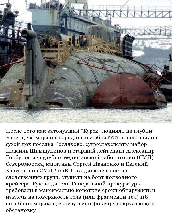 О работе судмедэкспертов на борту затонувшего подводного крейсера "Курск" (12 фото)