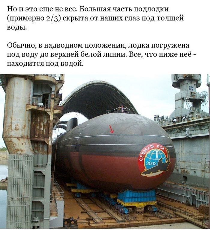 Гигантская подводная лодка проекта 941 - "Акула" (13 фото)