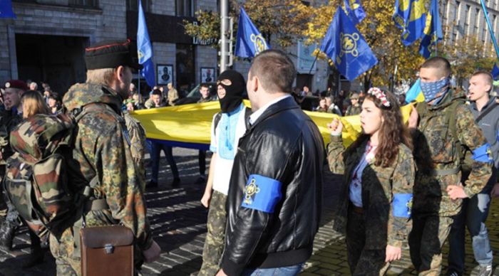 Беспорядки в Киеве по случаю 72 годовщины образования УПА (52 фото)