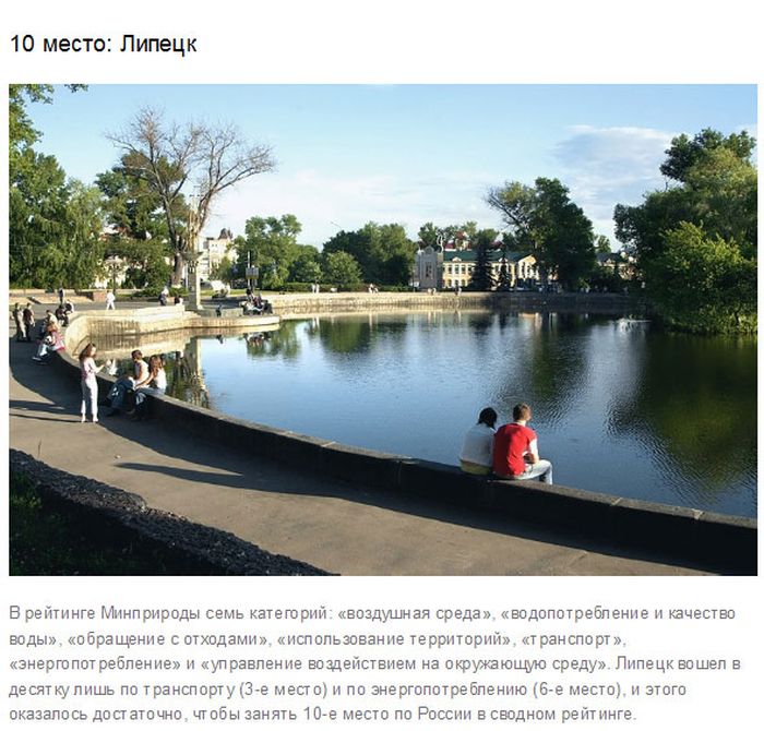 Минприроды назвал самые экологичные города России (10 фото)