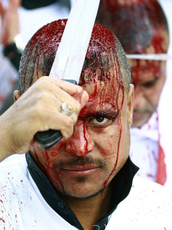 Кровавый праздник мусульман-шиитов (15 фото)