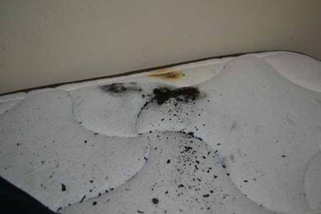 Samsung GALAXY Ace 2 взорвался рядом с кроватью своей хозяйки (13 фото)