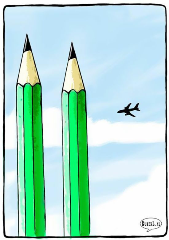 Реакция коллег убитых карикатуристов на действия террористов (28 рисунков)