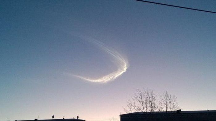 Над Благовещенском пролетела вторая ступень американской ракеты Falcon 9 (9 фото + 2 видео)