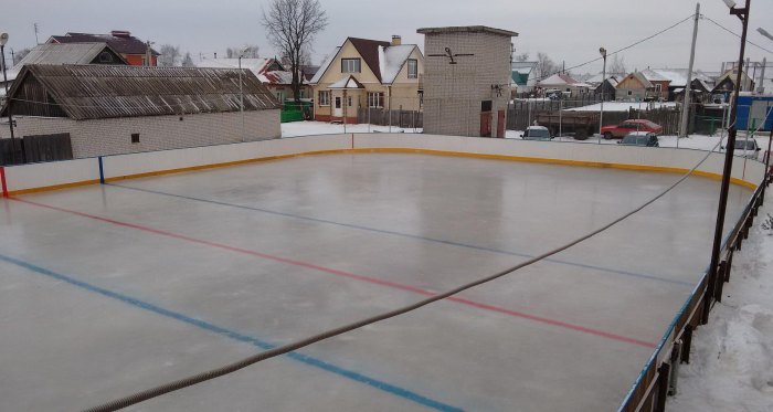 Хоккейная площадка собственными силами (42 фото)
