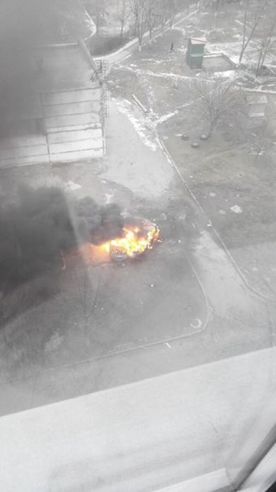 Обстрел жилого района в Мариуполе