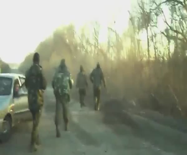 БМП армии Украины угодил в кювет