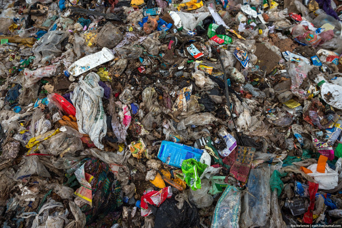 Нелегальная свалка бытовых отходов в Москве (27 фото)